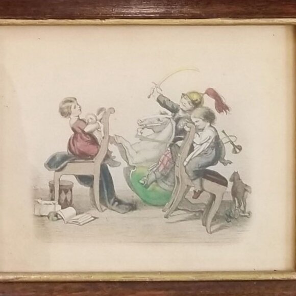 Vintage Prints by Borghese 19th Century Children Rare Set of 4 - Picture 9 of 12